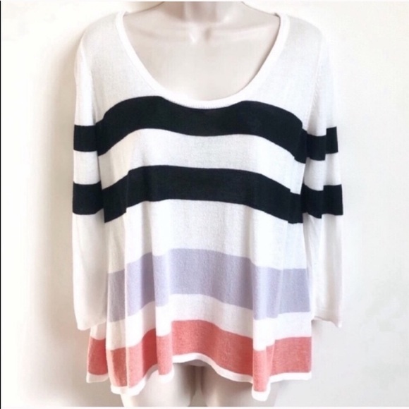🆕 American Rag striped high low scoop swea… - Picture 1 of 6